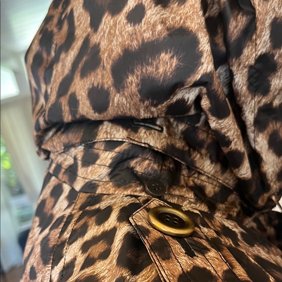 Neiman Marcus Animal Print Trench Style Rain Coat - Picture 8 of 9